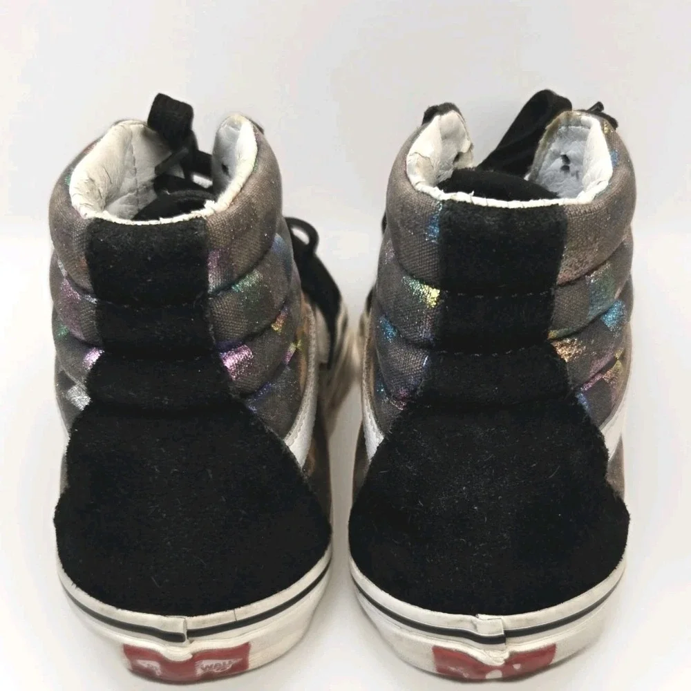 Vans Iridescent Checkerboard Men's 5.5‎  High Top Skateboard Shoe Off The Wall